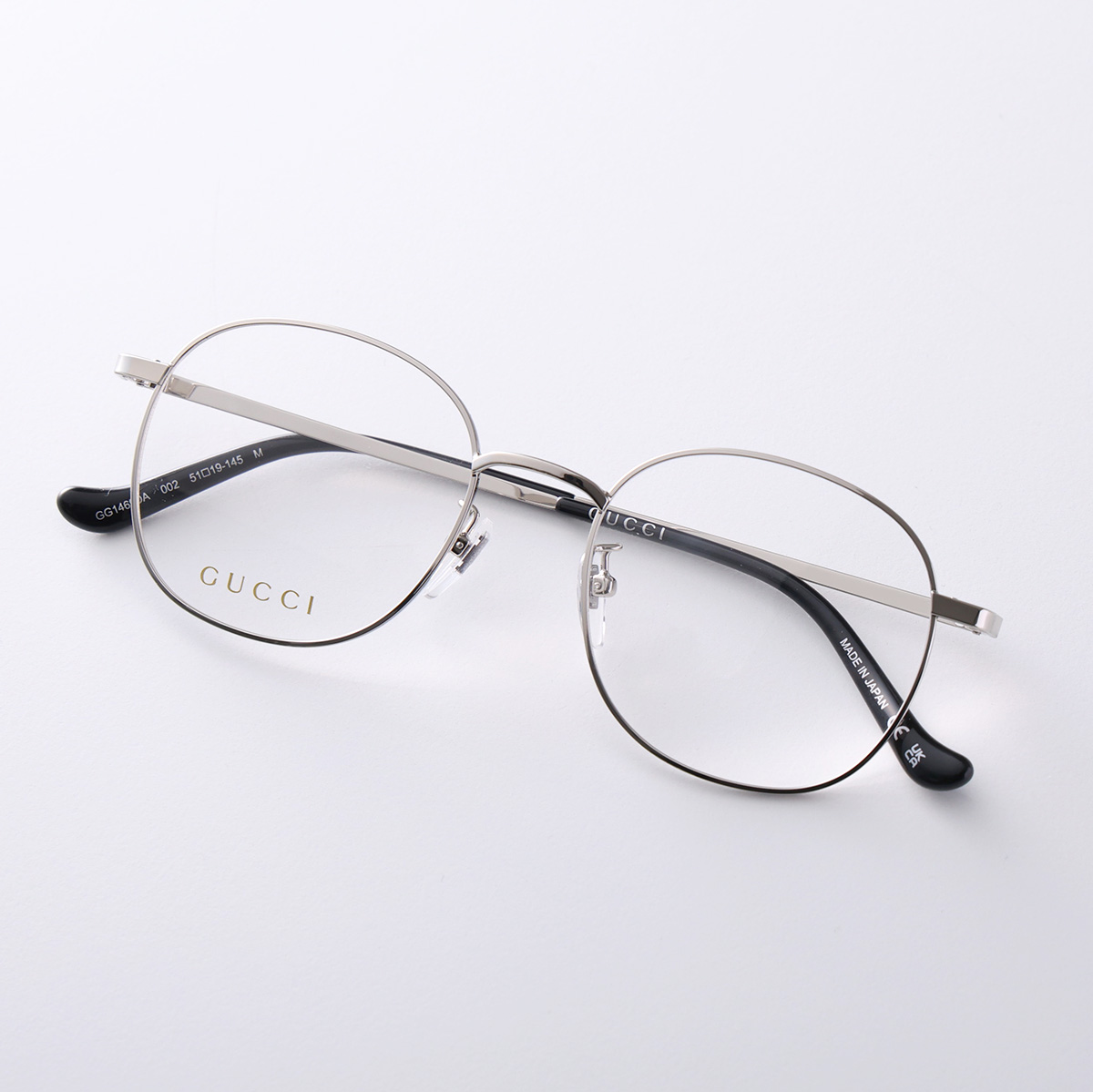 GUCCI グッチ メタルフレーム オーバル 眼鏡 MADE IN JAPAN GUCCI（グッチ） メガネ GG1469OA レディース ボストン型 メタル