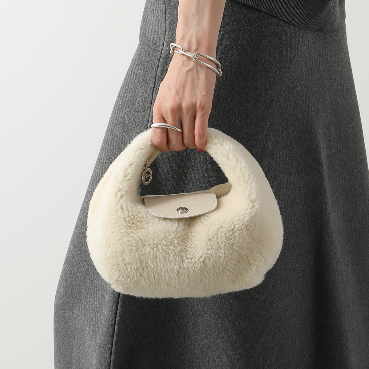 美品　LONGCHAMP　ロンシャン　レザー　フォーマルバッグ　ハンドバッグ □美品□ LONGCHAMP ロンシャン レザー ハンドバッグ トート