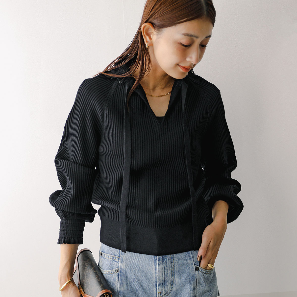 Marilyn Moon（マリリンムーン） ニット rayon nylon ripple 2way