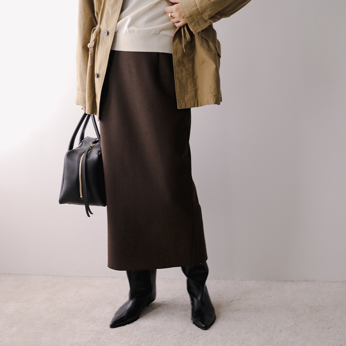 2025AW新作/PASSIONEストレッチデニムタイトスカート(インディゴ) passione タイトスカート 2025AW新作/PASSIONEストレッチデニム