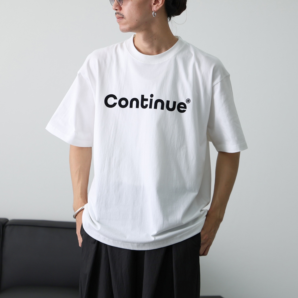 EKAT エカット Tシャツ FLOCKY PRINT CONTINUE T-SHIRT EWC2503209