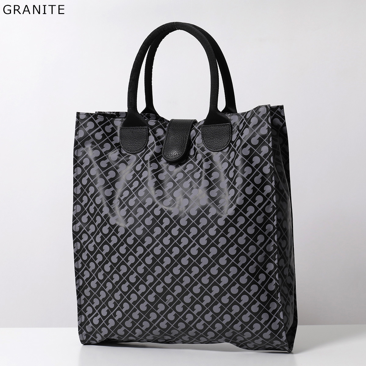 【美品】GHERARDINI ソフティ ロゴグラム 総柄 ミニハンドバッグ 黒 極美品！ゲラルディーニソフティハンドバッグロゴグラム総柄