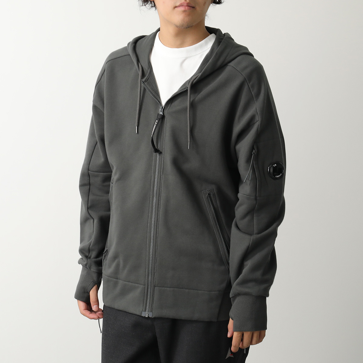C.P.COMPANY シーピーカンパニー パーカー 19CMSS716A 005086W メンズ フーディ スウェット 長袖 フロントジップアップ 978の画像