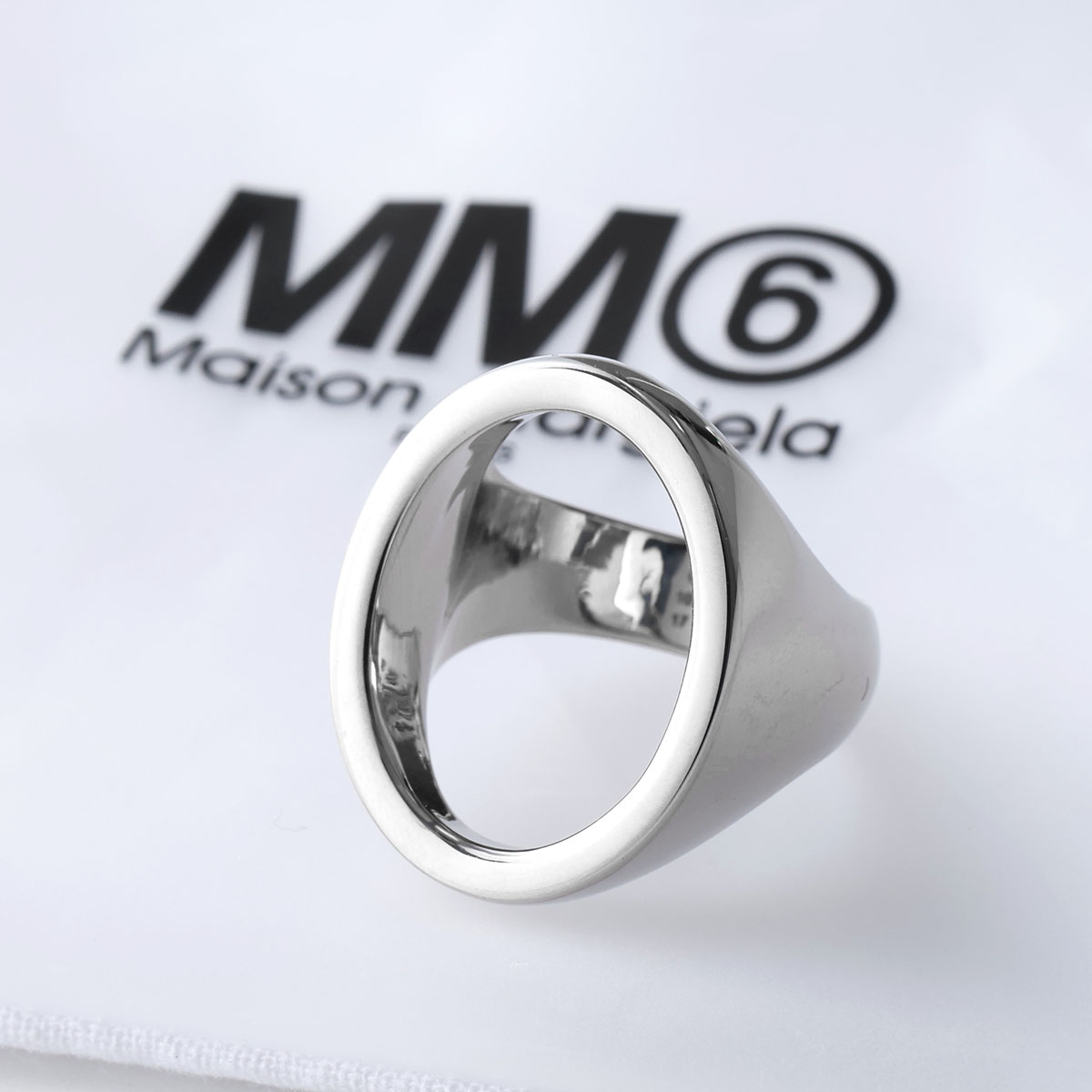mm6 メゾンマルジェラ ミニマルロゴリング 指輪 日本サイズ8号