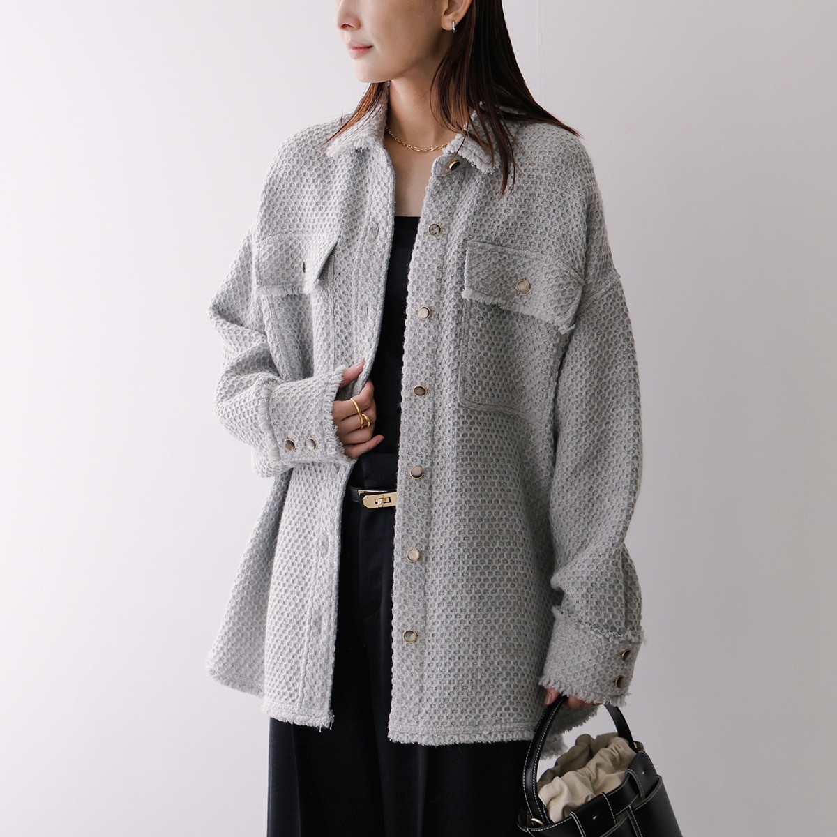 marmors（マルモア） ジャケット fringe shirt 225301131 レディース