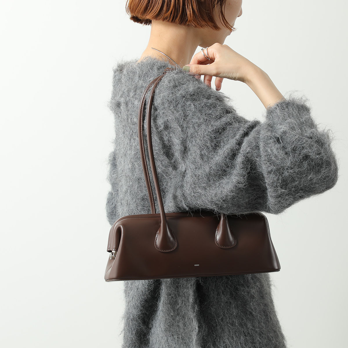 OSOI オソイ ハンドバッグ BOAT WIDE MINI レディース レザー