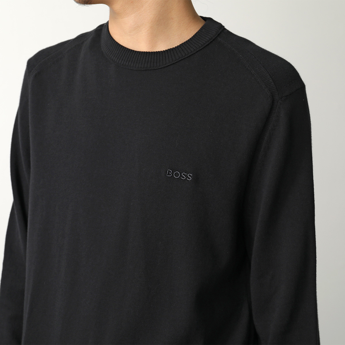 Hugoボス　定番ニット　新品 BOSS（HUGO BOSS） セーター ニット コットン ミックスストラクチャー