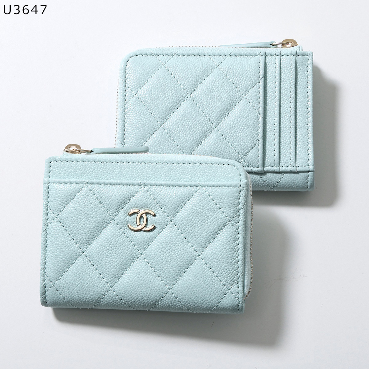 CHANEL マトラッセ　キャビアスキン　三つ折り　財布　ケース マトラッセ シャネル CHANEL ランダムシリアル ココマーク 三つ折り