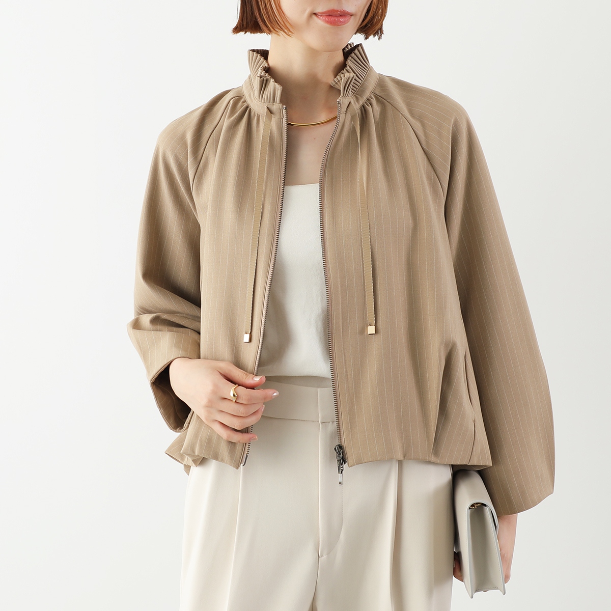 Marilyn Moon（マリリンムーン） ブルゾン warm pinstripe blouson