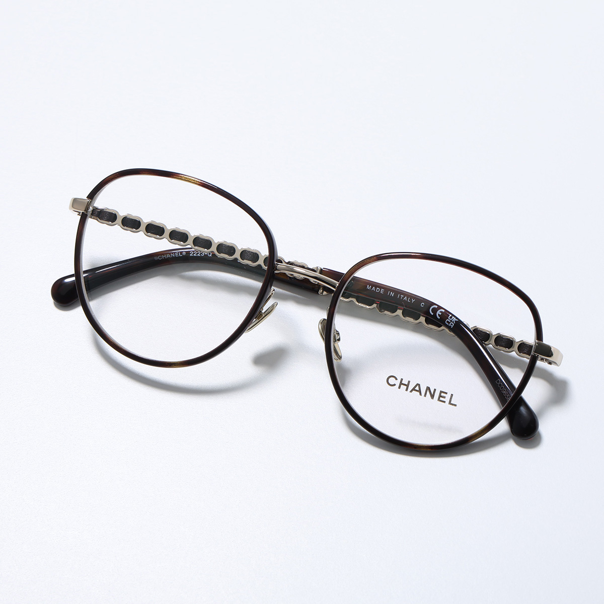 CHANEL シャネル メガネ 2223-Q レディース ボストン型 メタルフレーム フルリム 細フレーム クリングスタイプ ココマーク CCロゴ めがね 眼鏡 アイウェアの画像