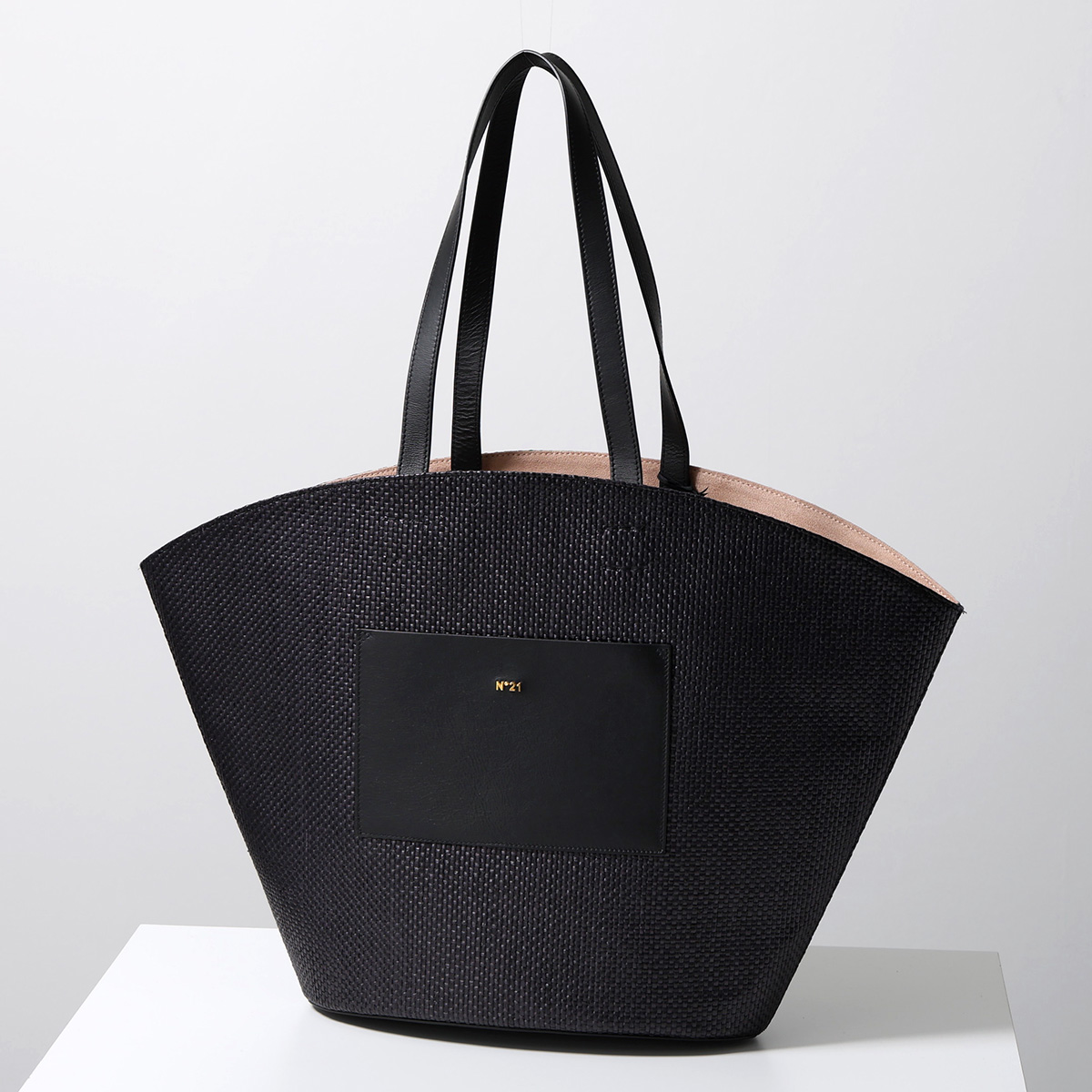N°21 ヌメロヴェントゥーノ かごバッグ Panier パニエ 956RVT1 レディース ラフィア レザー バスケット トートバッグ 鞄 カラー2色の画像