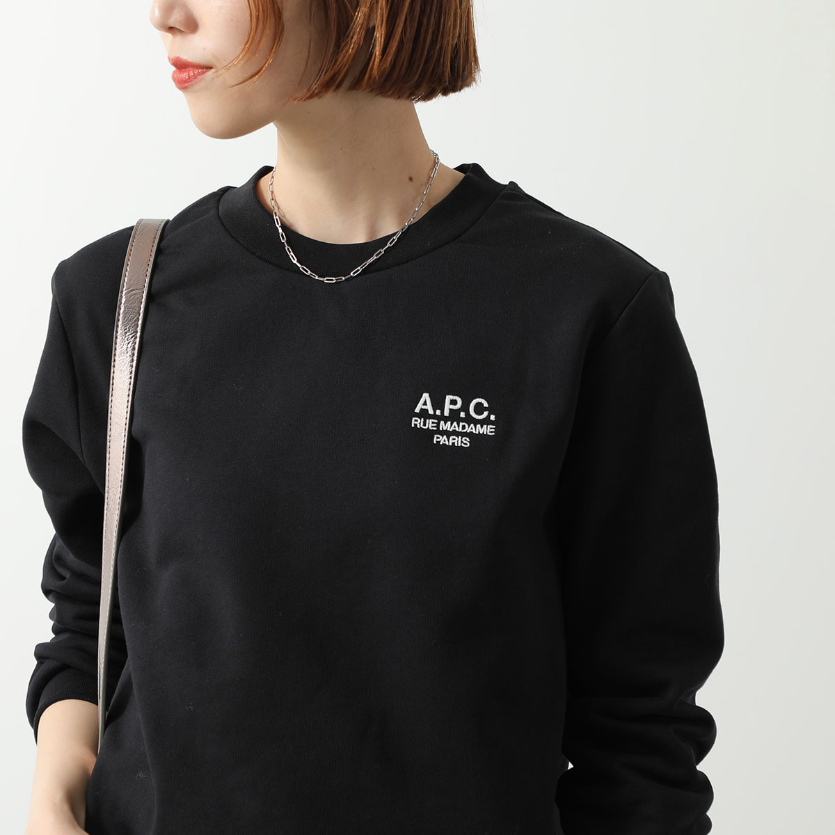 未使用 APC スウェット ブラック A.P.C.（アーペーセー） APC A.P.C. トレーナー Standard Rue Madame