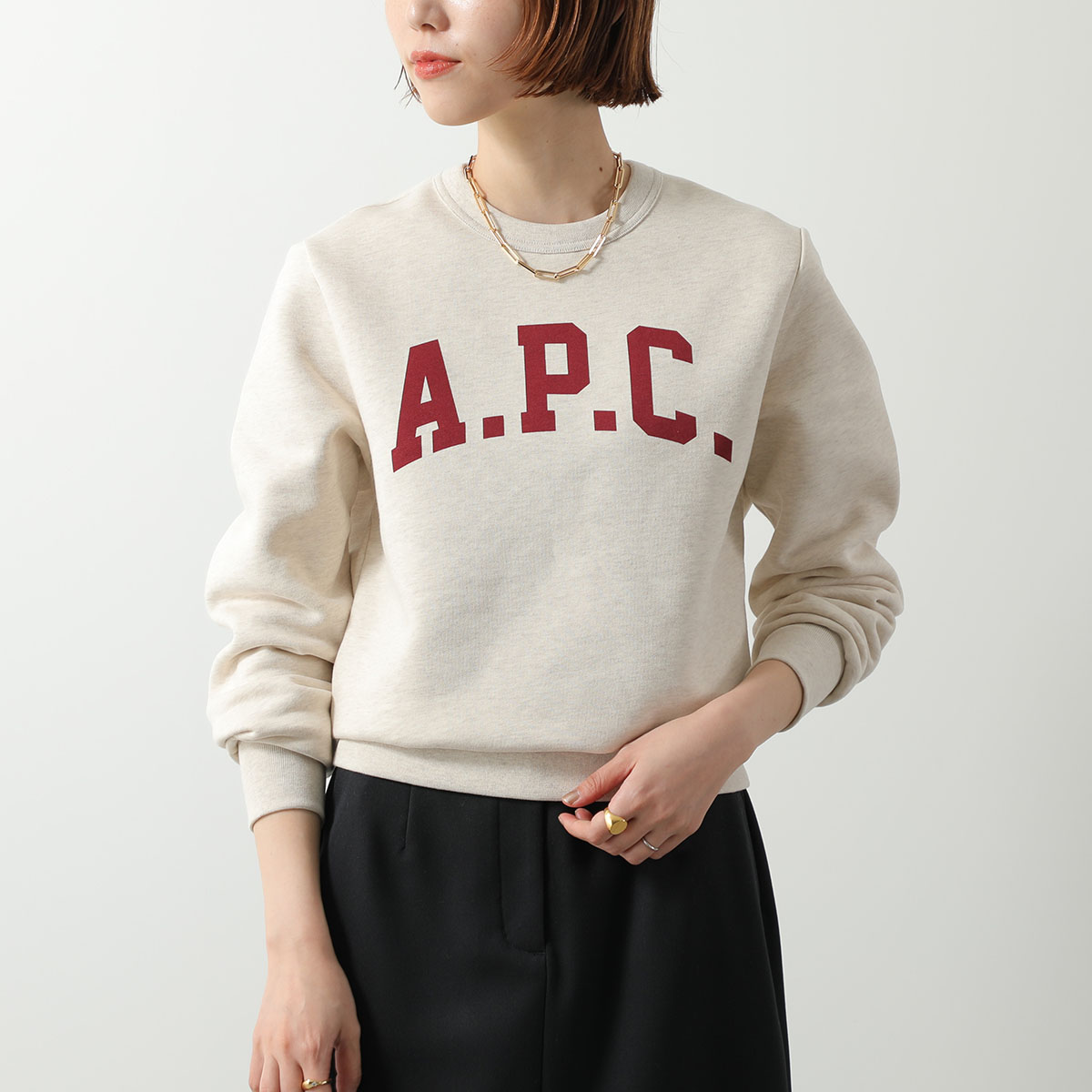 【1度着用のみ美品】 APC 近年モデル スウェットトレーナー ロゴ A.P.C.（アーペーセー） APC A.P.C. トレーナー COHBR F37009