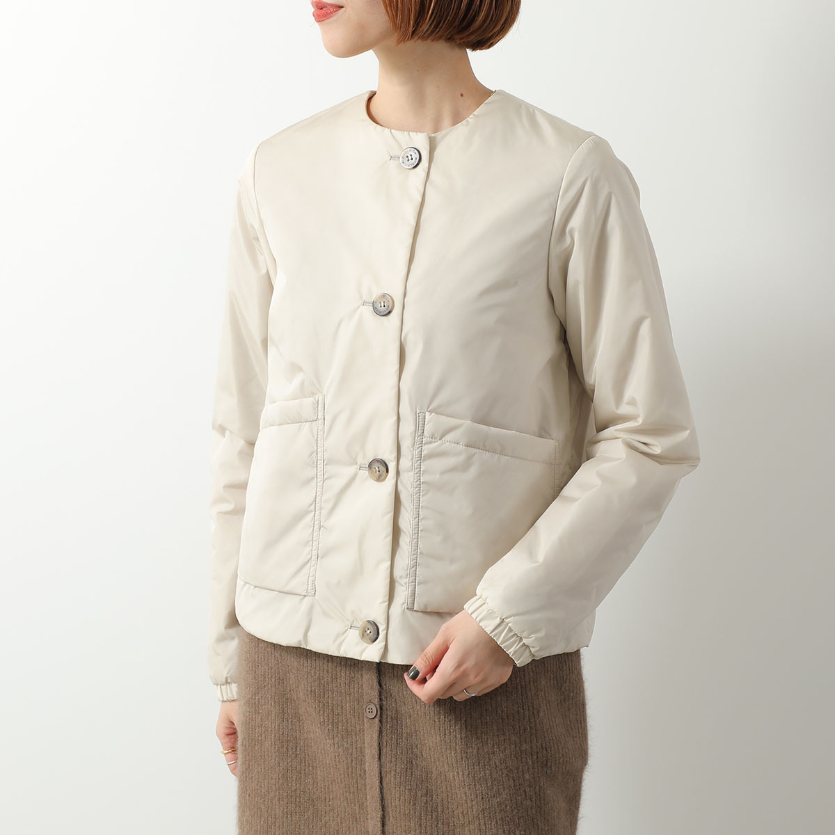 WOOLRICH ウールリッチ 中綿ジャケット COMPACT LIGHT NYLON WWOU2007 FRUT5004 レディース ノーカラー ライトナイロン ショート丈 カラー2色 | WOOLRICH | 02