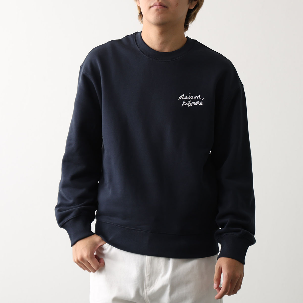 りお　MAISON KITSUNÉ ブラック トレーナー　XL MAISON KITSUNE（メゾン キツネ） スウェットシャツ HANDWRITING