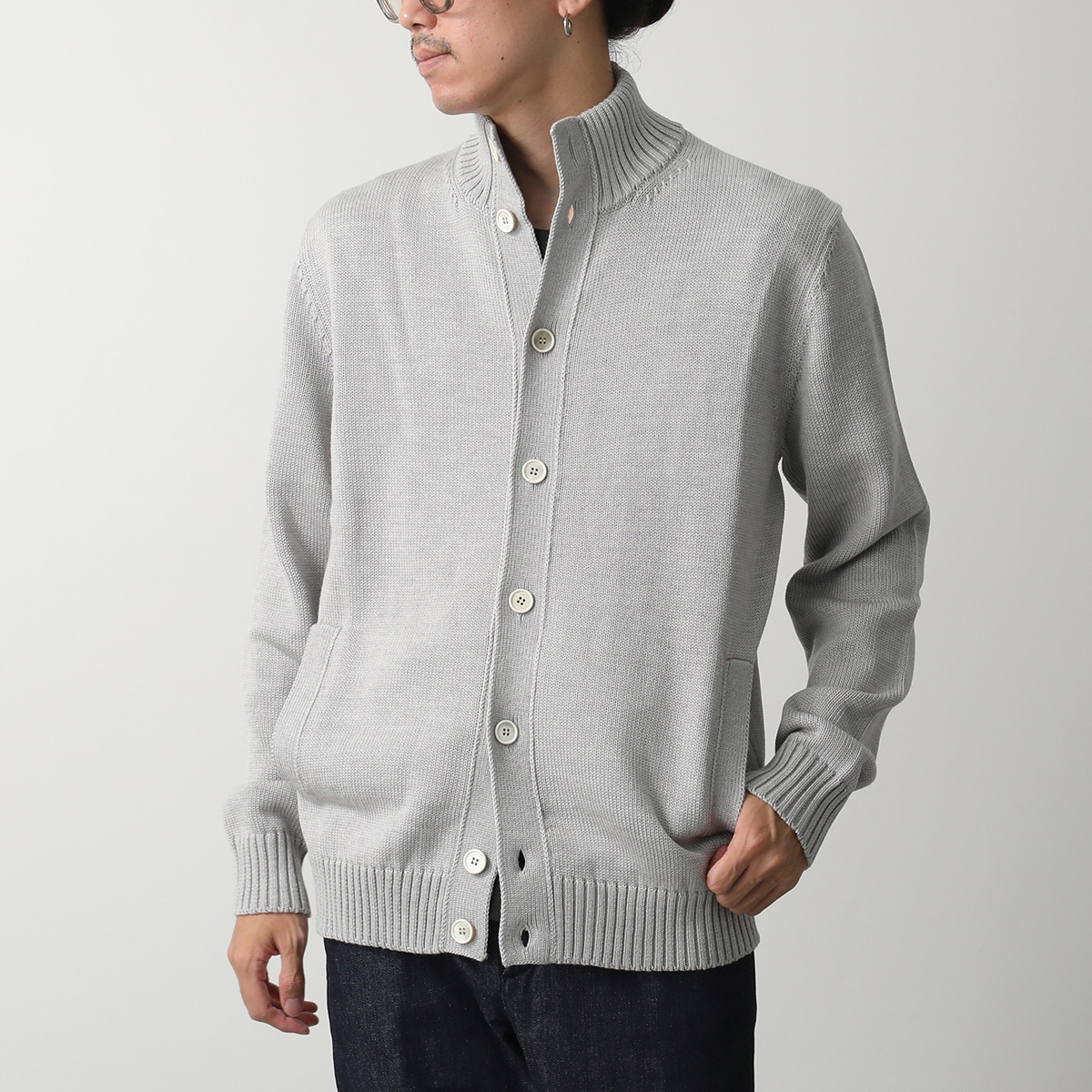 美品☆ZANONE Chiotoグレー カーディガン 表記サイズ48 ZANONE（ザノーネ） カーディガン CHIOTO キョート 810100 ZR229