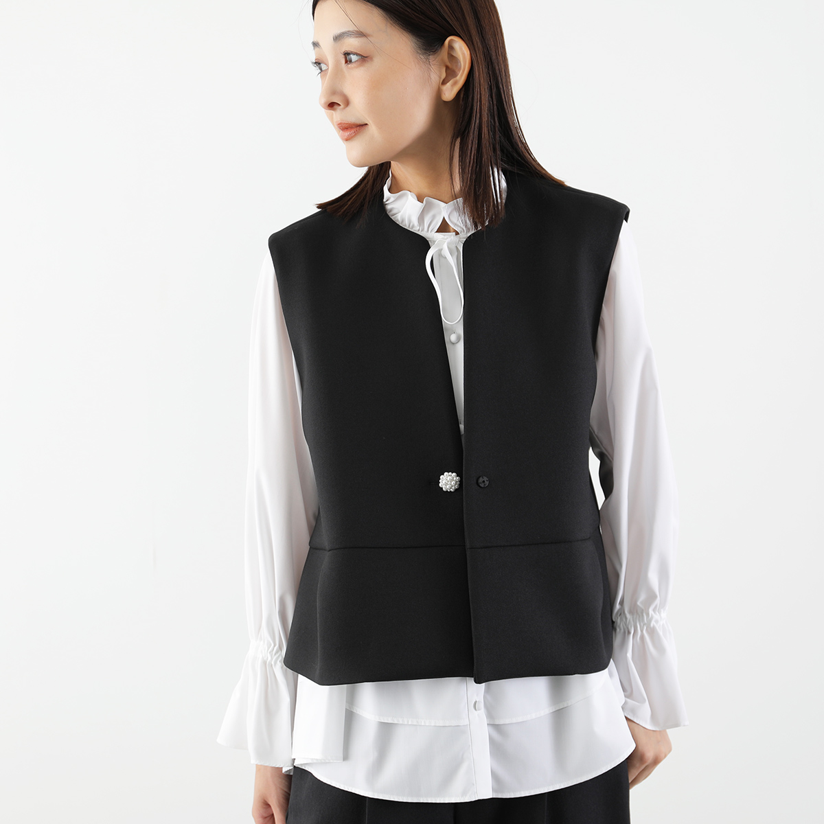 Sono（ソーノ） ジレ S255JV004 レディース ボンディング パール
