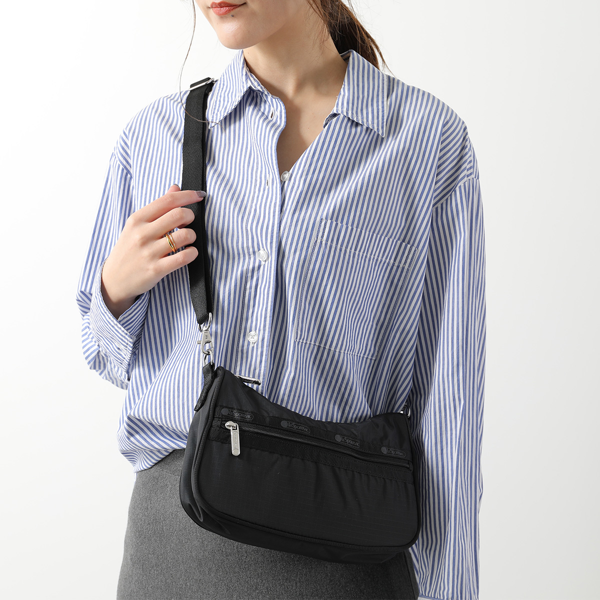 レスポートサック ショルダーバッグ LESPORTSAC スモールコンバーチブルショルダー ブラック レディース SM CONV SHOULDER 1302 R086 LeSportsac（レスポートサック） ショルダーバッグ SM CONV SHOULDER