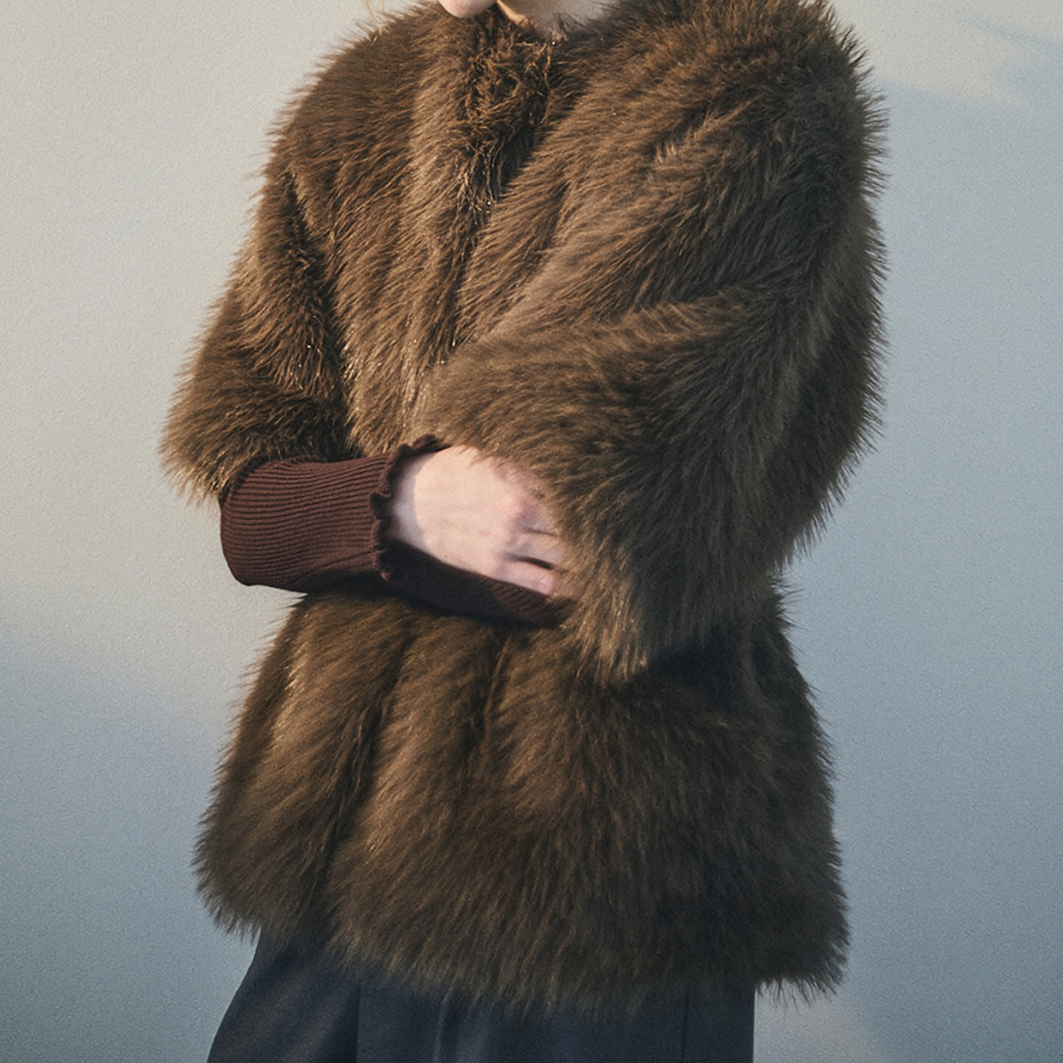 CEaRET シーレット ファーコート Eco Fur Half Sleeve Coat 254001