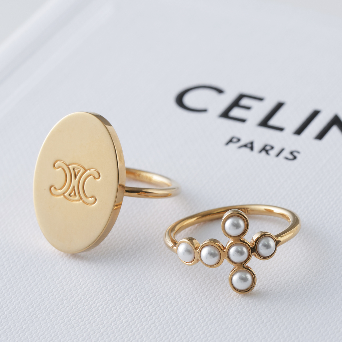 CELINE（セリーヌ） リング 460QO6PRB.01GI レディース 2点セット