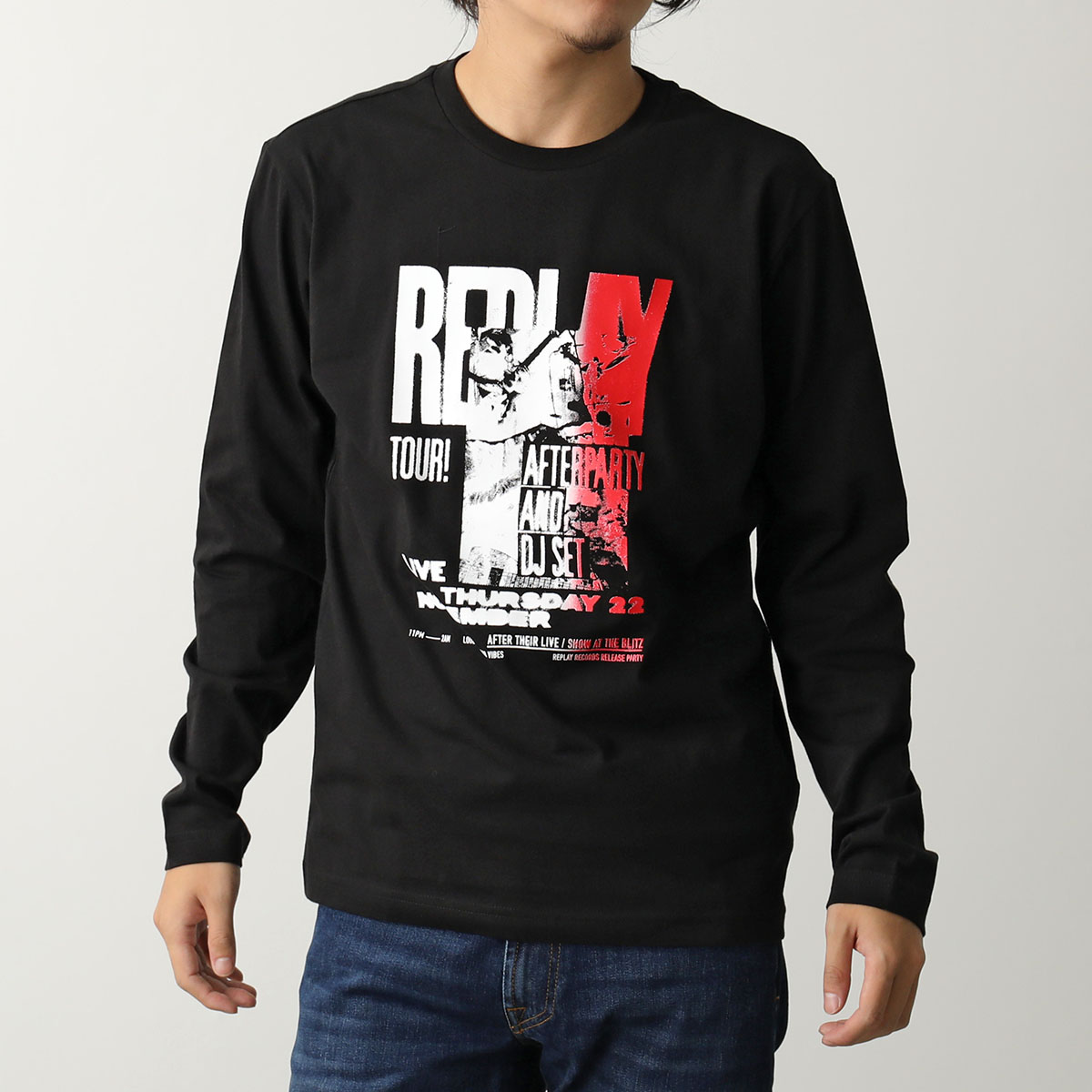 REPLAY（リプレイ） Tシャツ M3302 2660 メンズ 長袖 カットソー ロンT