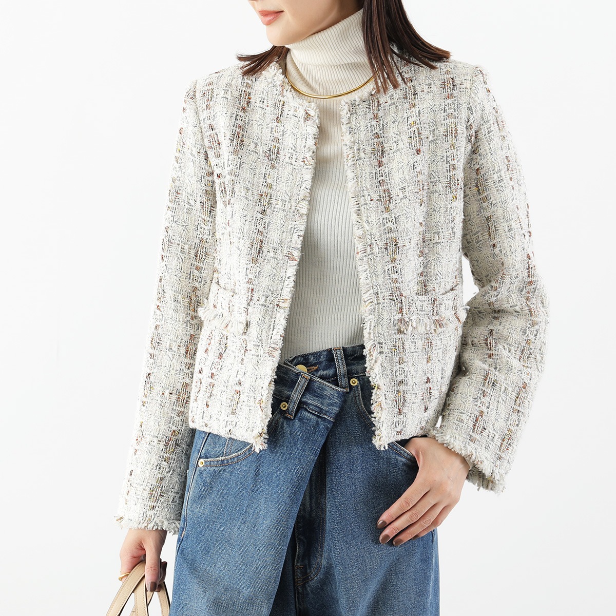 anana（アナナ） ツイードジャケット a79-032 レディース ウール混