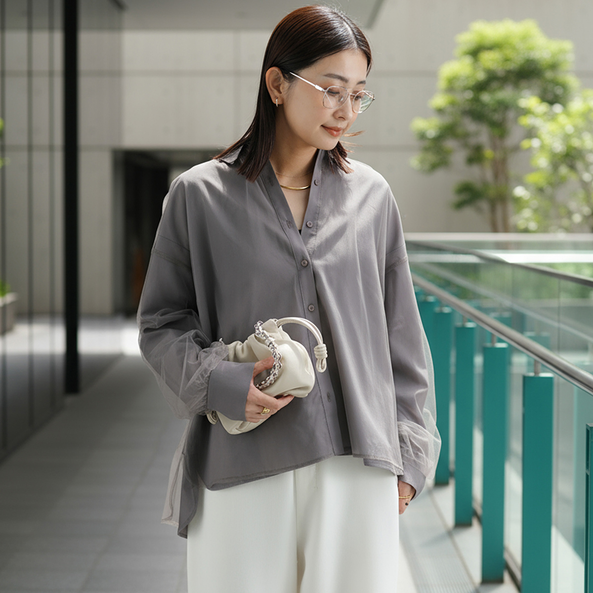シャツ/ブラウス(長袖/七分) MARNO Charlotte Blouse ブラウス オフィス フォーマル 七分袖 レディース トップス(メール便