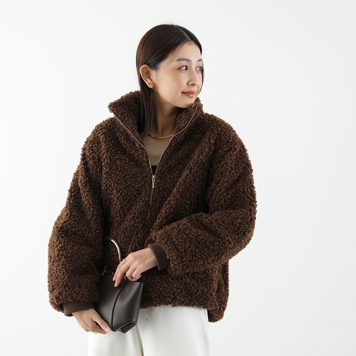 ボアブルゾン Acuta（アクータ） ボアブルゾン 10009637 レディース スタンドカラー