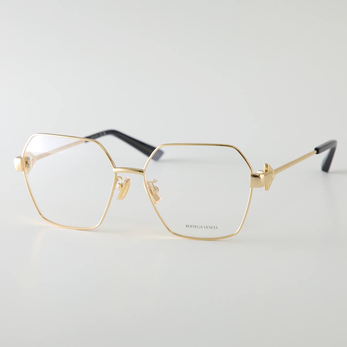 BOTTEGA VENETA ボッテガヴェネタ メガネ BV1224O メンズ ポリゴン型 メタルフレーム 細フレーム フルリム クリングスタイプ ロゴ アイウェア カラー2色