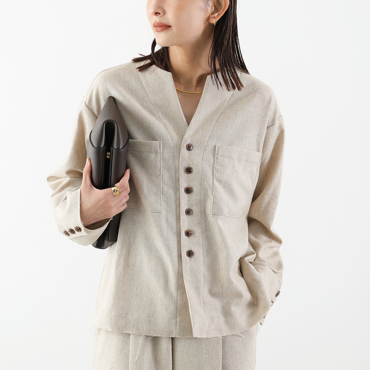 Le Melange（ル・メランジュ） シャツジャケット 8553801 レディース