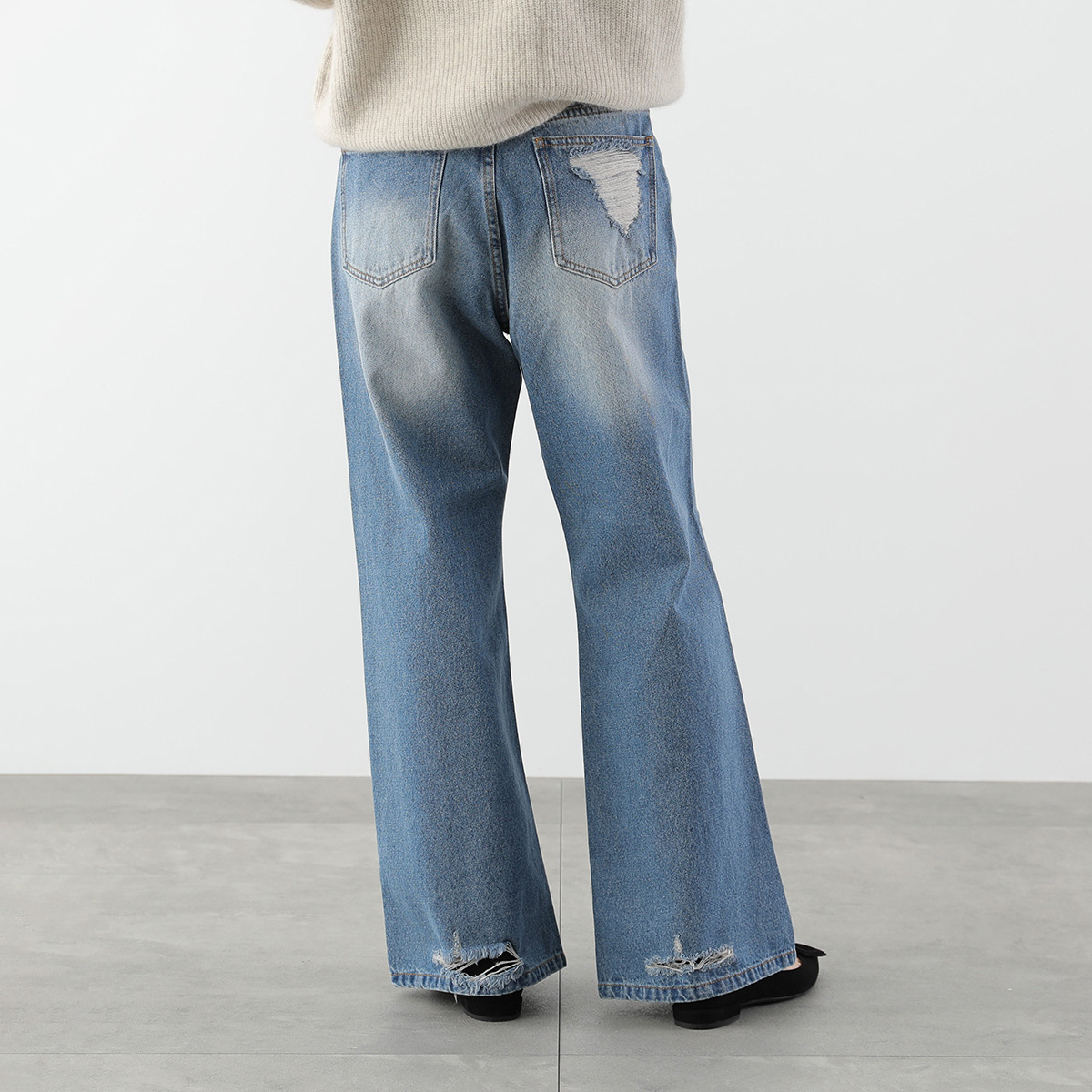 YENN イエン デニムパンツ LOOSE FIT FLARE PT Y254-31131 レディース
