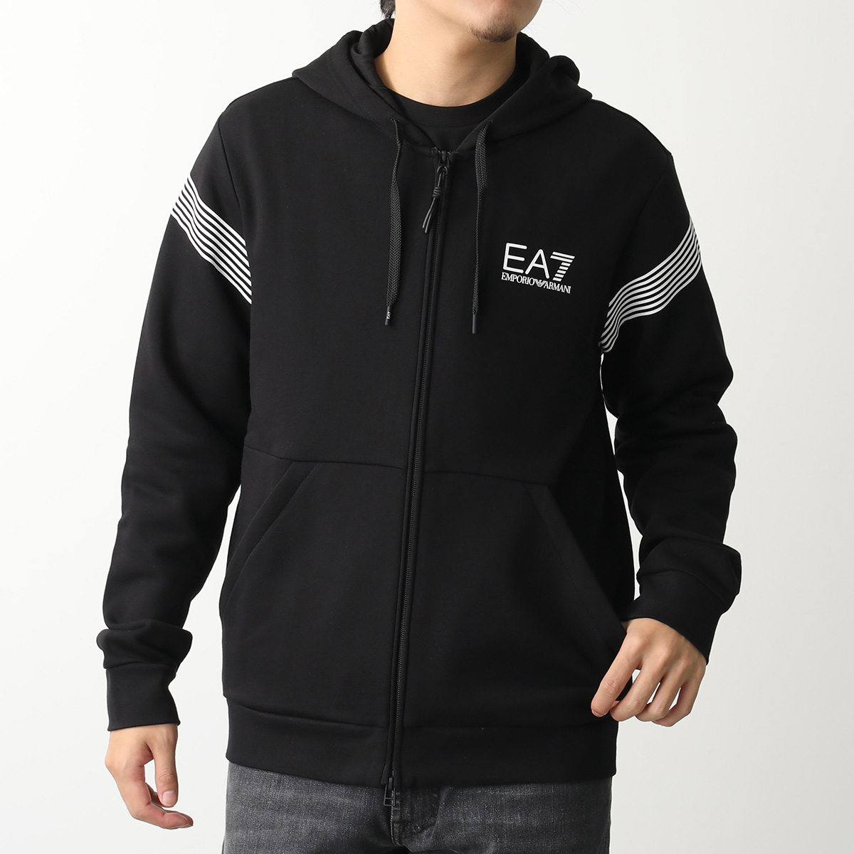 【未使用品】EMPORIO ARMANI EA7 ロゴプリント ジップパーカー EMPORIO ARMANI EA7 (エンポリオ アルマーニ) ロゴプリント ジップ