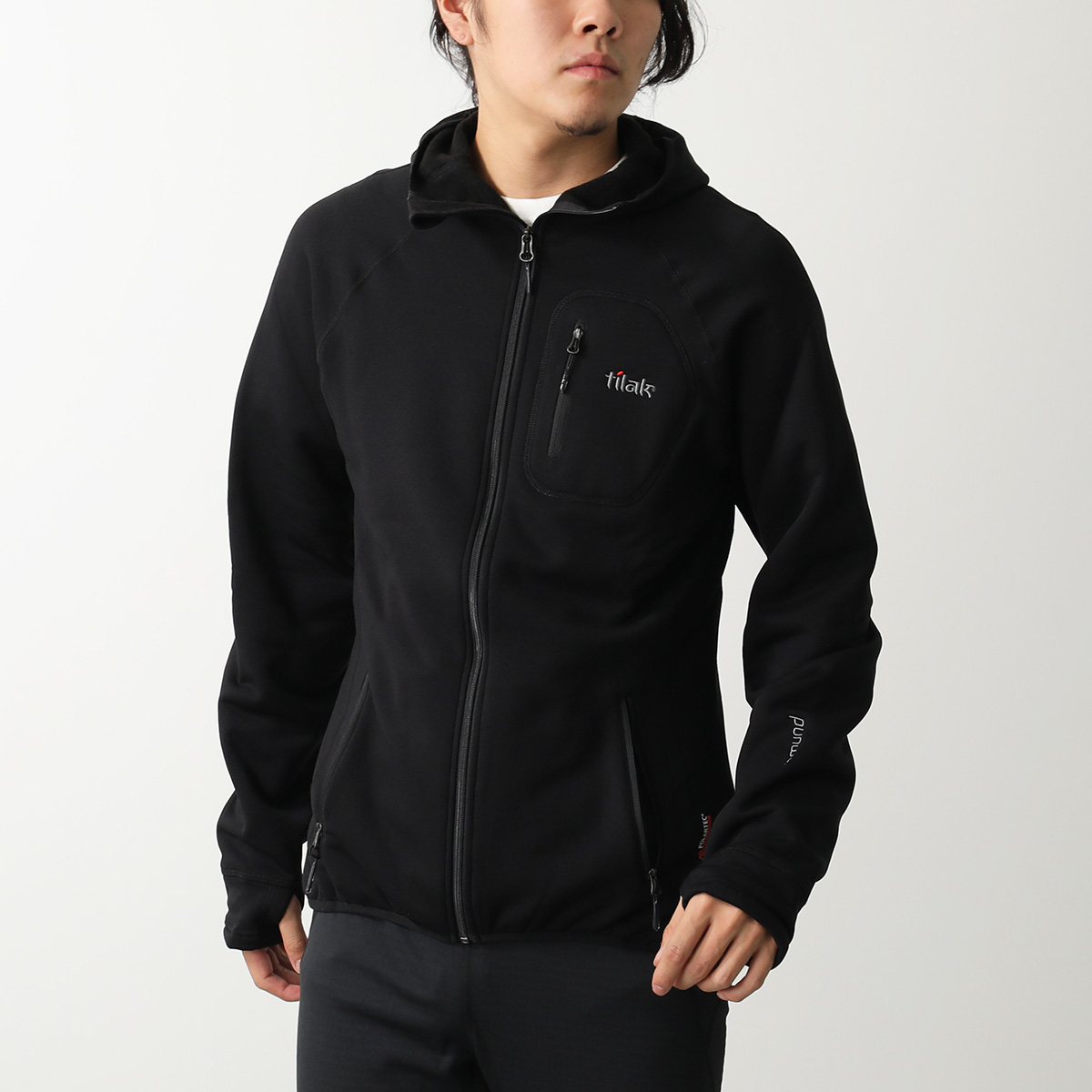 【美品】ラグアジェム DOCKING POCKET フーディ ブラック LAGUA GEM | DOCKING POCKET フーディ (Tシャツ・カットソー(長袖