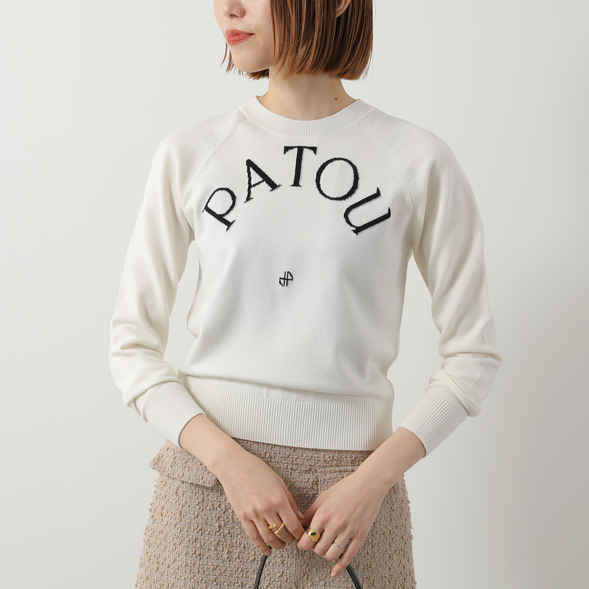 【PATOU】 パトゥ KN1108045 ウールブレンドクルーネックセーター PATOU（パトゥ） セーター KN1108045 レディース ニット ウール