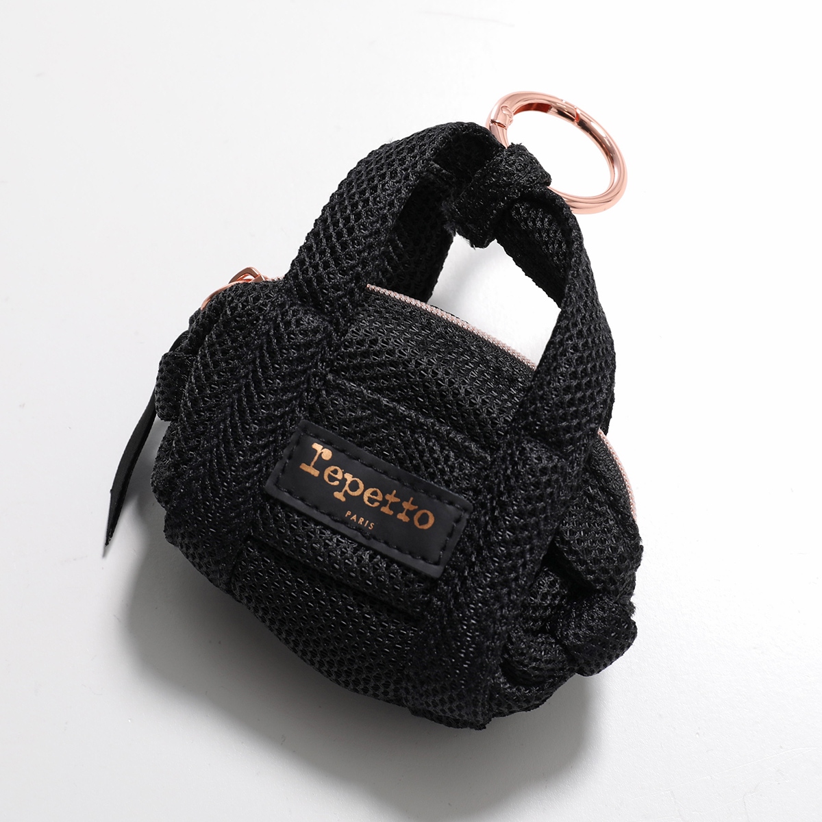 repetto レペット キーリング ミニグライド A0100M レディース ロゴ メッシュ キーホルダー バッグチャーム 小物入れ コインケース_1