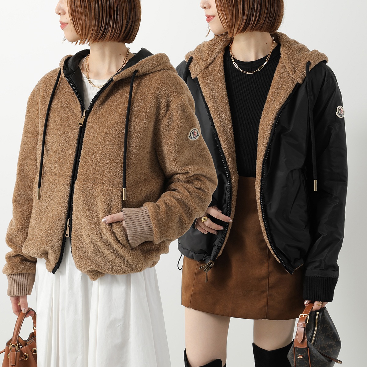 モンクレール　リバーシブル！ファーブルゾン 179/WG ブルゾン アウター リバーシブルファーブルゾン レディース