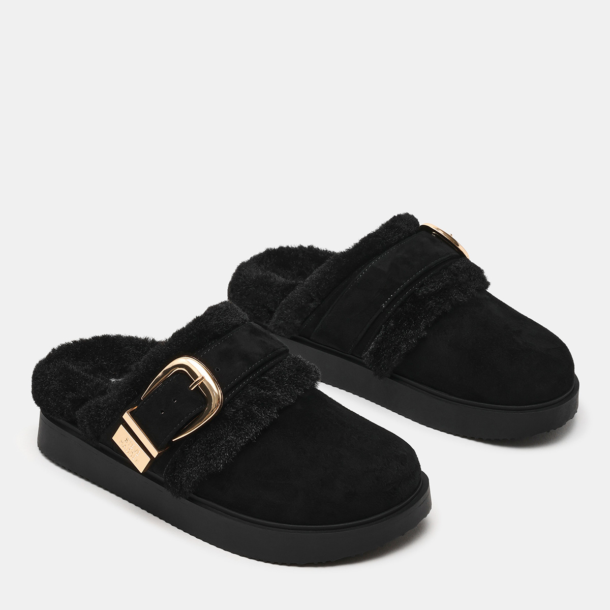 STEVE MADDEN（スティーブ・マデン） ファーバックルサボ COZY UP
