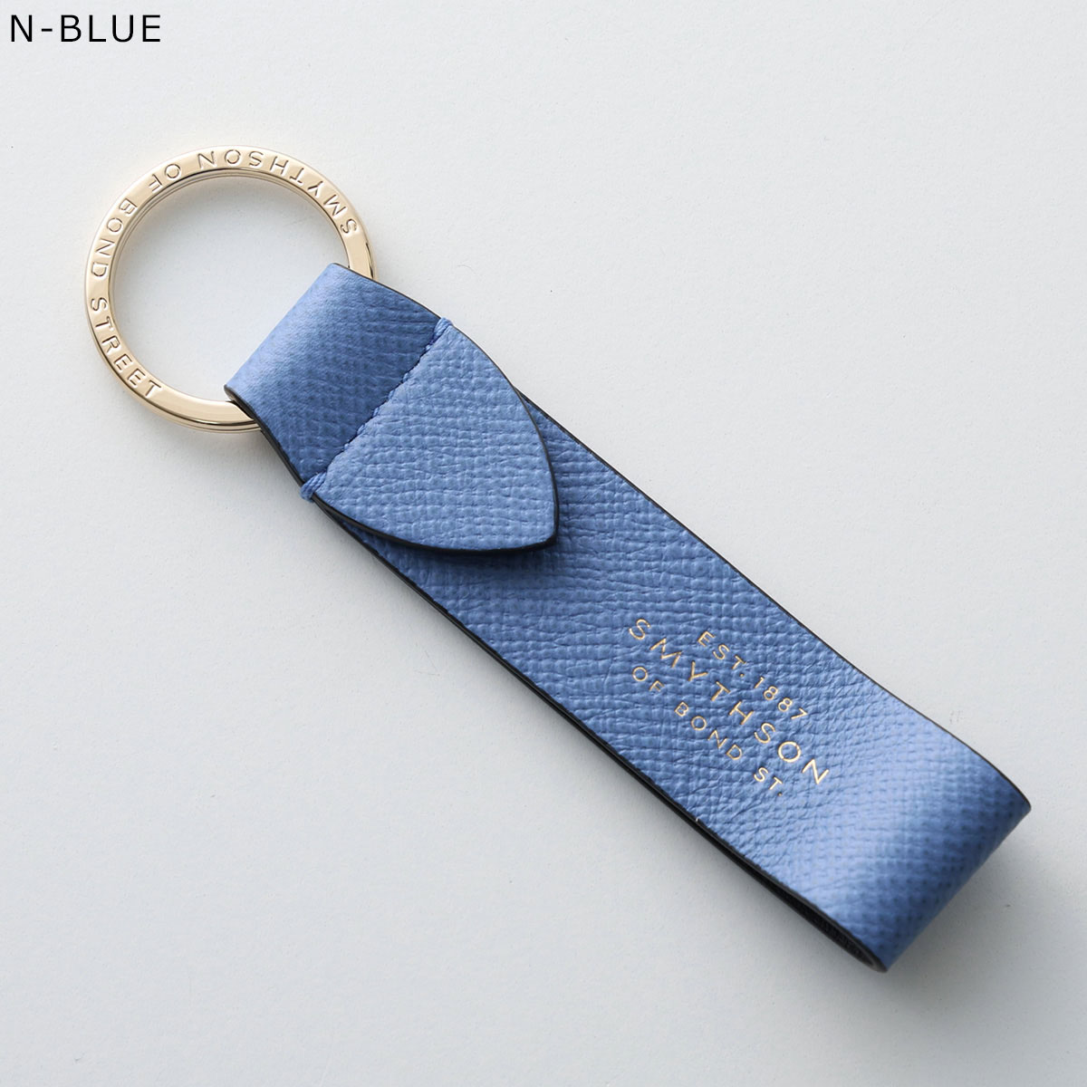 Smythson（スマイソン） キーリング PMA KEYRING W/LEATHER STRAP