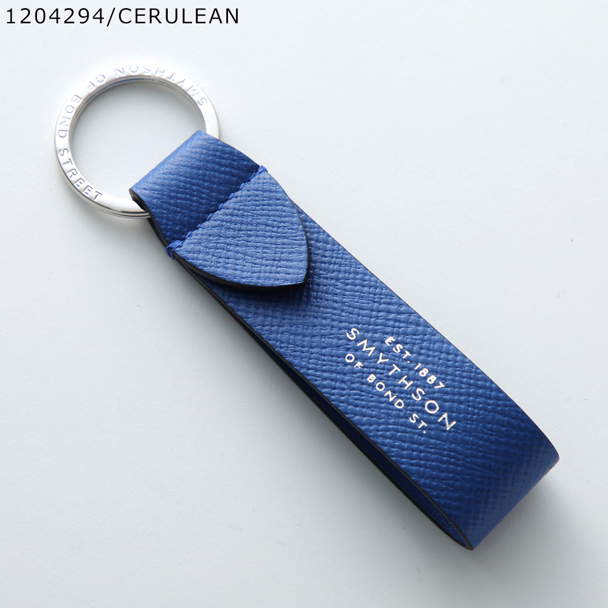 Smythson（スマイソン） キーリング PMA KEYRING W/LEATHER STRAP
