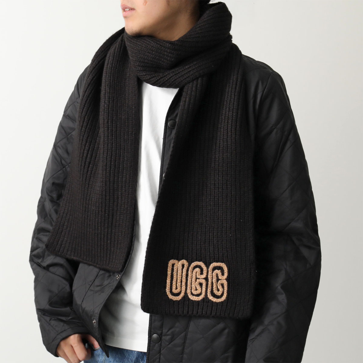 UGG（アグ） マフラー W CHUNKY CRAFTED RIB SCARF 102787 メンズ リブ