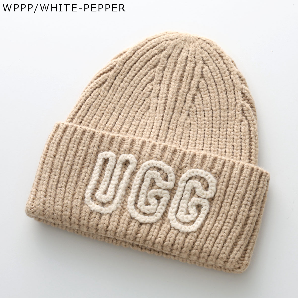値下げ UGG リブ編みニット 帽子 マフラーセット UGG（アグ） ニットマフラー U CHUNKY RIB KNIT SCARF チャンキー リブ