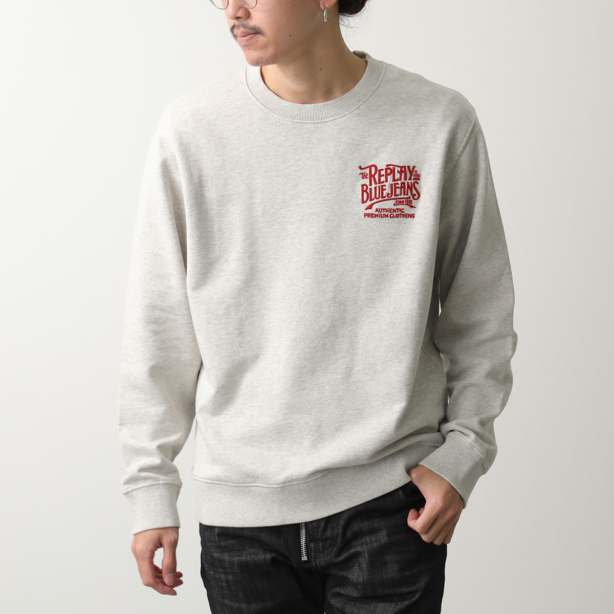 REPLAY（リプレイ） スウェットシャツ COTTON FRENCH TERRY FLEECE