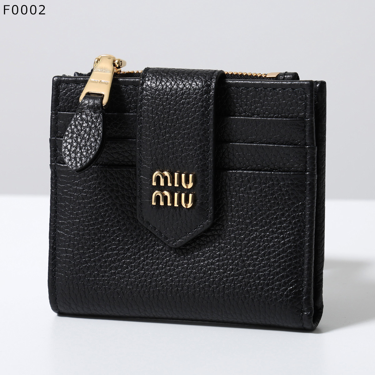 MIUMIU ミュウミュウ 二つ折り財布 5ML047 ADT7 レディース レザー ミニ財布 ロゴ カラー3色 | miu miu | 01