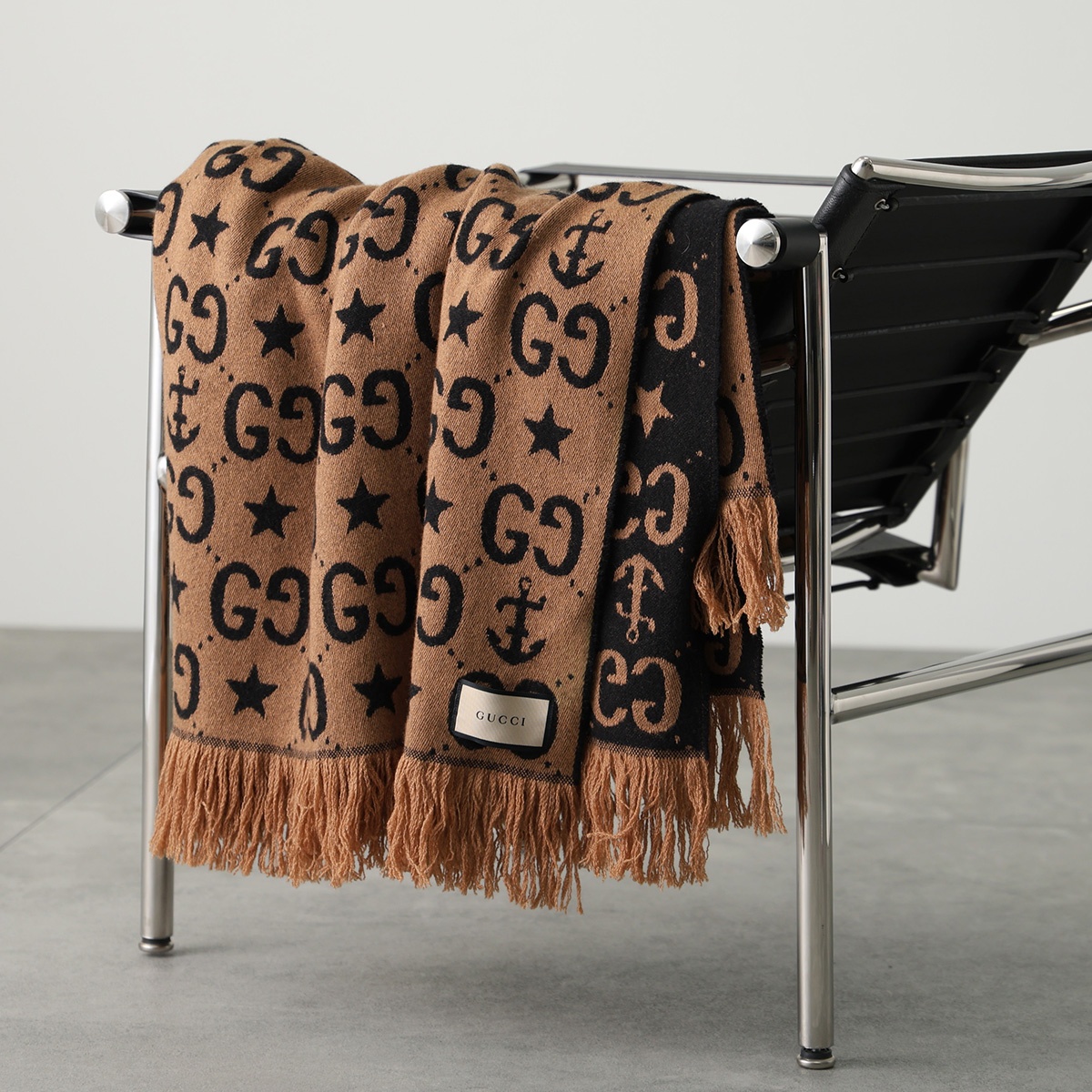 極美品 ★GUCCI★ ハンカチ メンズ チェーン 綿100％ ブラウン 極美品 ☆GUCCI☆ ハンカチ メンズ チェーン 綿100％ ブラウン 極美品