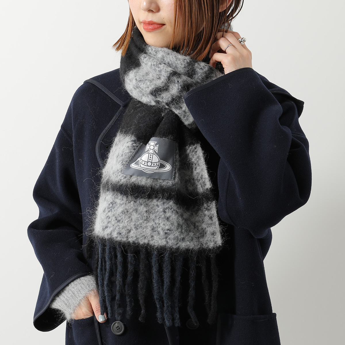 【美品】ヴィヴィアンウエストウッド　マフラー　アルパカ50% Vivienne Westwood（ヴィヴィアンウエストウッド） マフラー CHUNKY