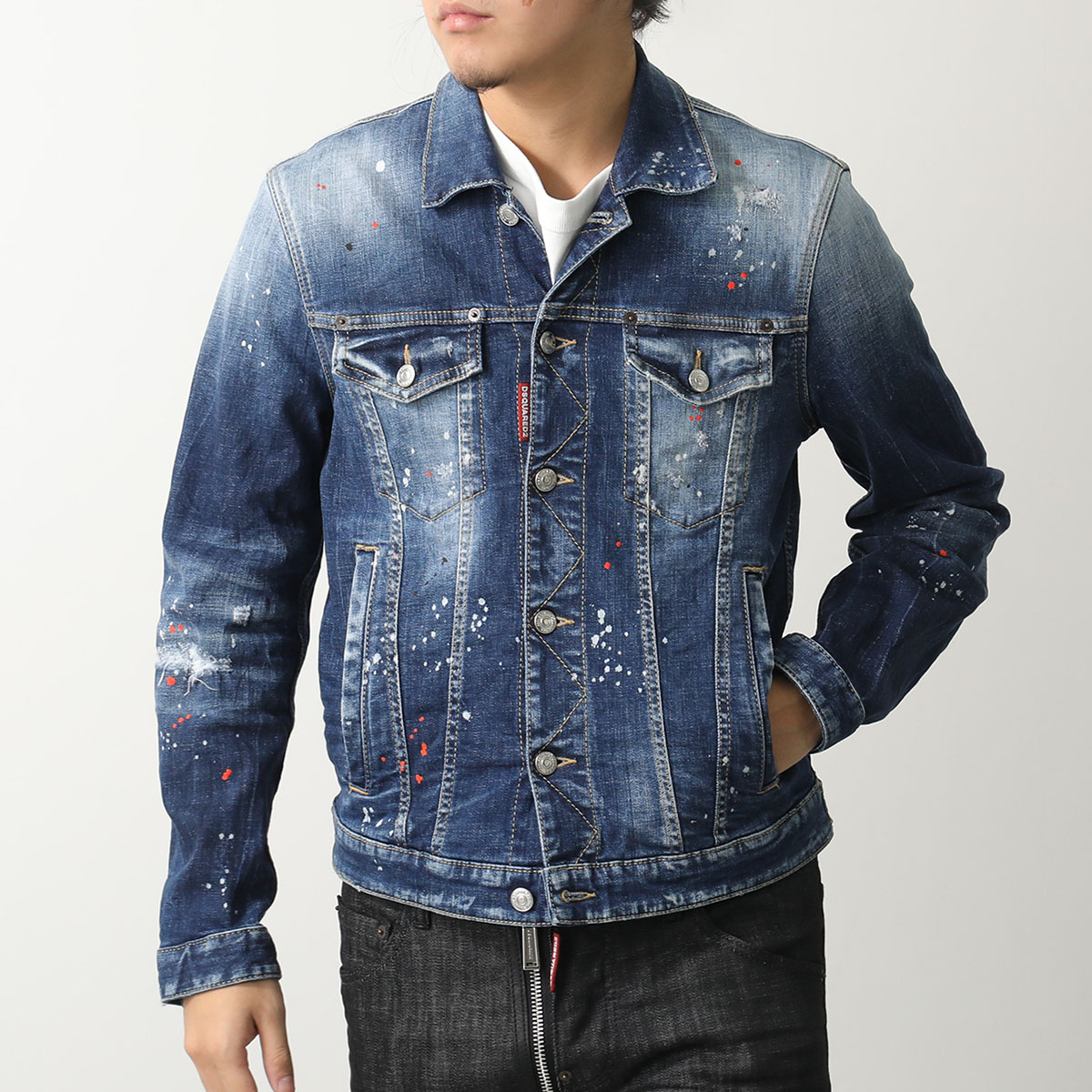 DSQUARED2 ［メンズ］デニムジャケット 48(M) DSQUARED2（ディースクエアード） デニムジャケット DAN JEAN JACKET