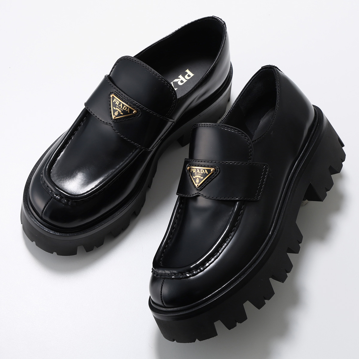 PRADA（プラダ） ローファー 1D185O 055 レディース ブラッシュド
