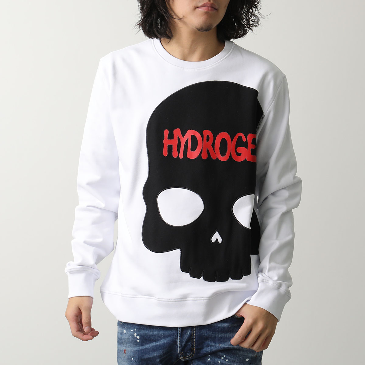 HYDROGEN（ハイドロゲン） トレーナー BIG SKULL CREWNECK SWEATSHIRT