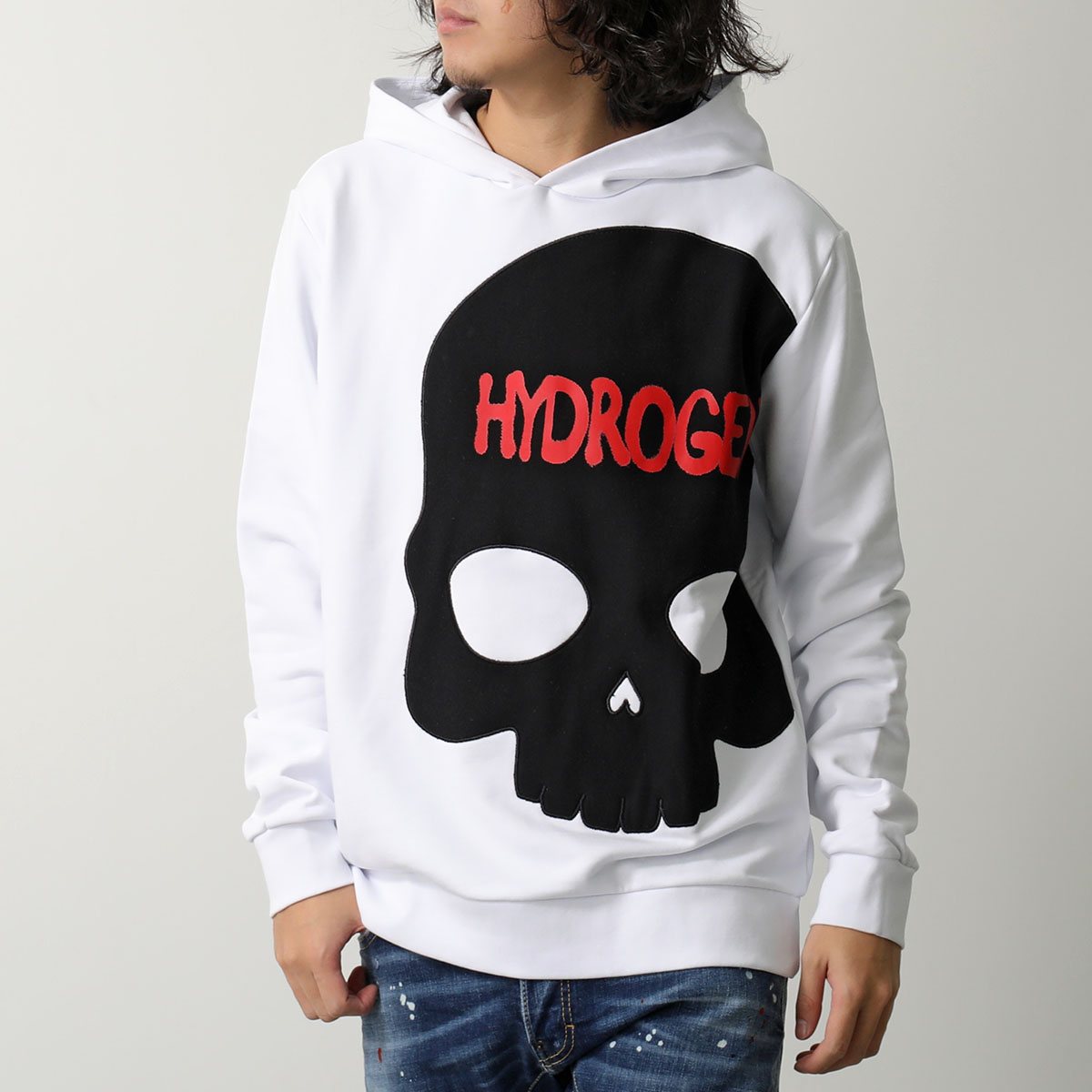 HYDROGEN（ハイドロゲン） パーカー BIG SKULL HOODIE MH0004 メンズ