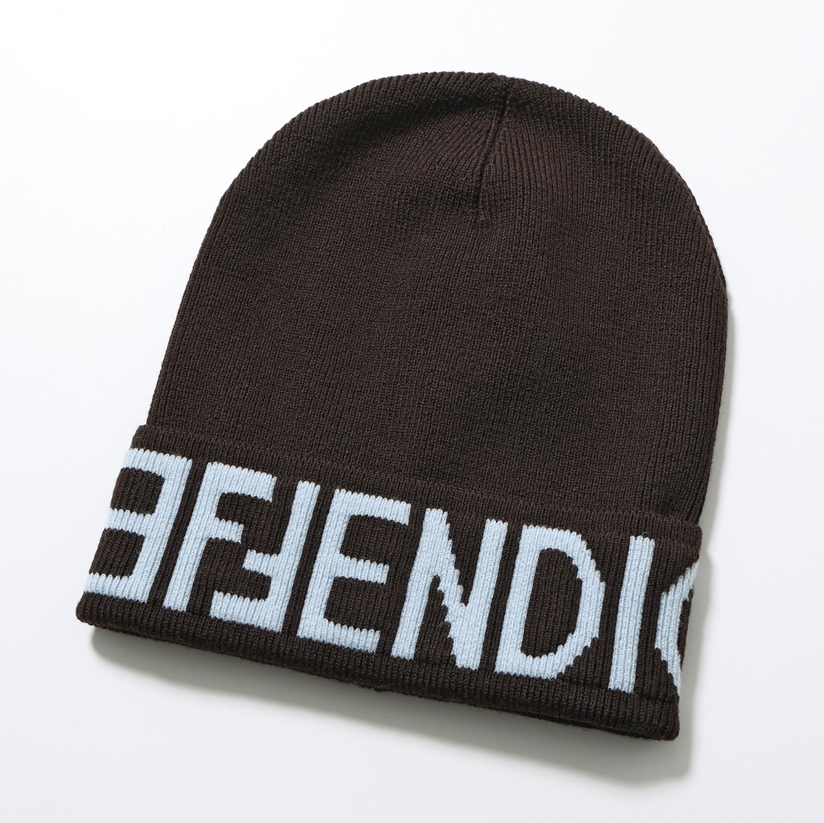 FENDI 帽子とマフラー FENDIフェンディ○シェブロンアルパカ 柔らかFFロゴ付きマフラー